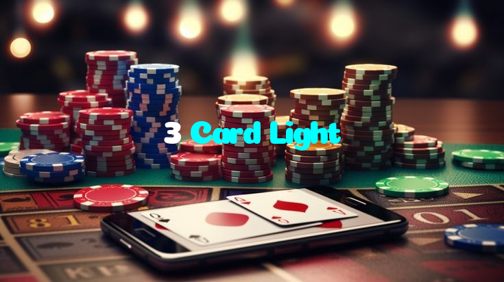 3 Card Light casino presented on mobile device in Pakistan with slots and live games