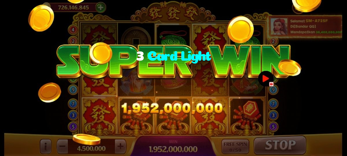 available types of 3 Card Light bet including pre-match live express and system bets